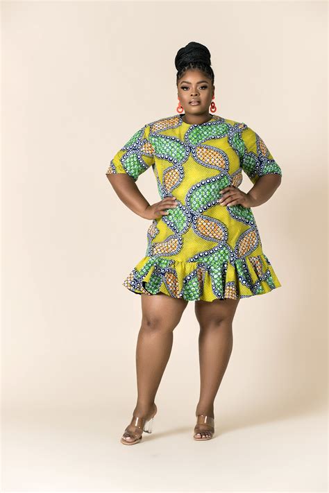 Gorgeous Dress From African Fashion Brand Grass Fields Clothing Beautiful And Vibrant Frill Hem