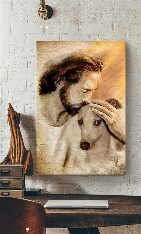 Jesus With Dog God For T For Christiab Dog Lovers Canvas Gallery