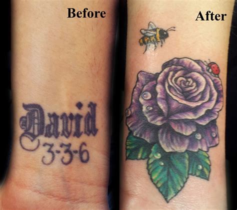 Pin By Body Language Tattoo On Flower Tattoos Cover Up Name Tattoos