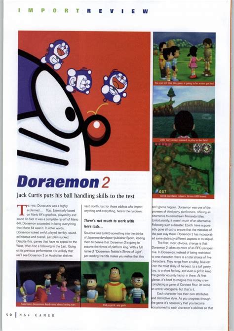 Scan Of The Review Of Doraemon 2 Hikari No Shinden Published In The