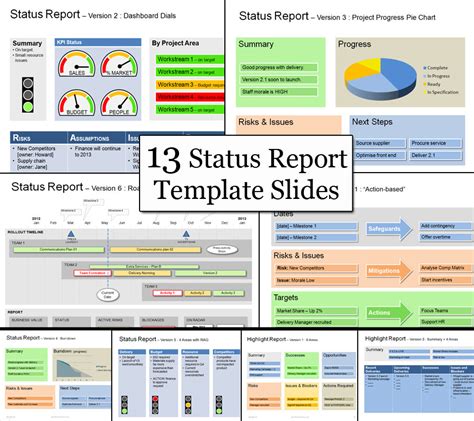 54 Status Report Template Collage 02
