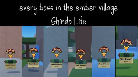 All Ember Village Bosses Shindo Life Youtube
