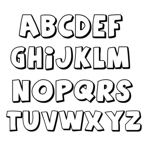 Image Result For Block Lettering Bubble Letter Fonts Lettering