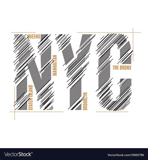 New York Tee Print T Shirt Design Graphics Stamp Vector Image