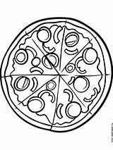 Pizza Coloring Printable Recommended Mycoloring sketch template