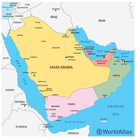 Arabian Peninsula World Map