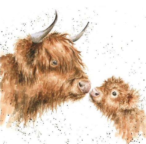 Pin By Atraylor On Watercolor Highland Cow Art Highland Cow Painting