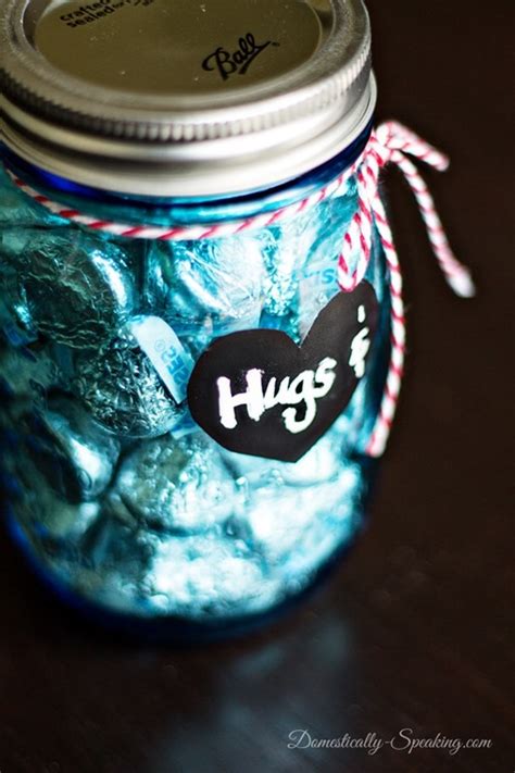 Hugs And Kisses Mason Jars Mason Jar Crafts Love