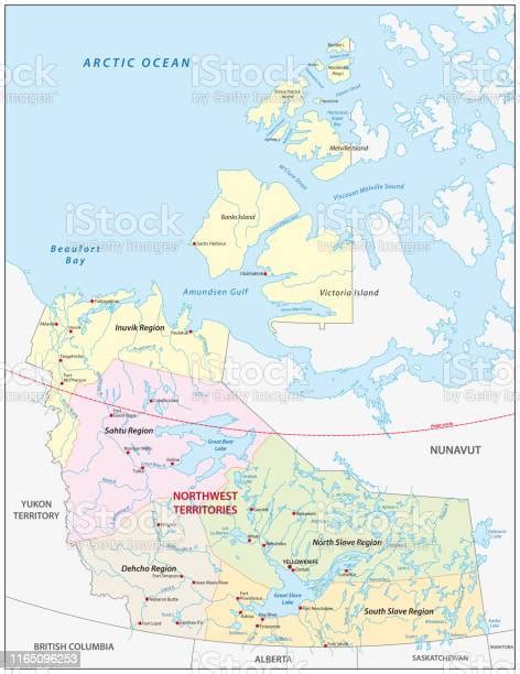 Northwest Territories Political And Administrative Regions Map Canada