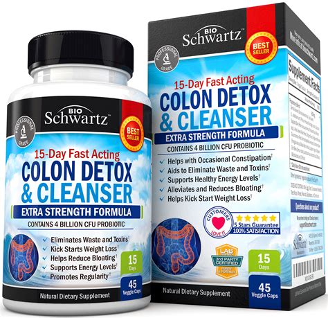 Colon Cleanser And Detox For Weight Loss 15 Day Extra Strength Detox
