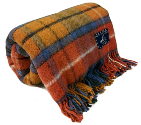 Highland Tweeds Tartan Picnic Blanket 100 Wool Throw Rug British Made