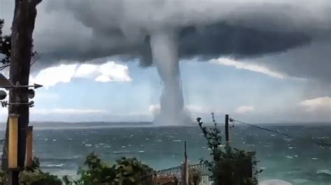 Giant Sea Tornado Near The Coast Of Batesman Bay In Australian State