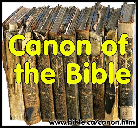 The Canon Of The Bible