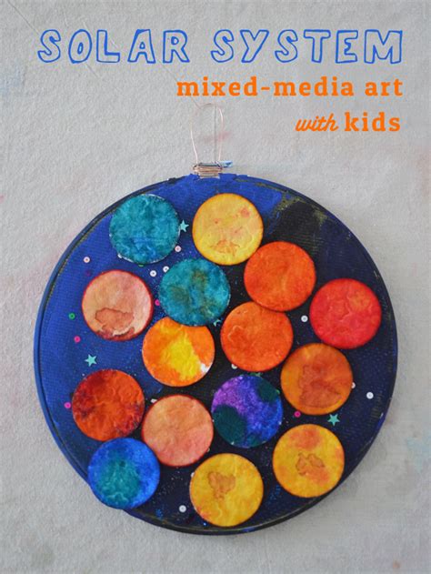 Solar System Mixed Media Art With Kids Artbar