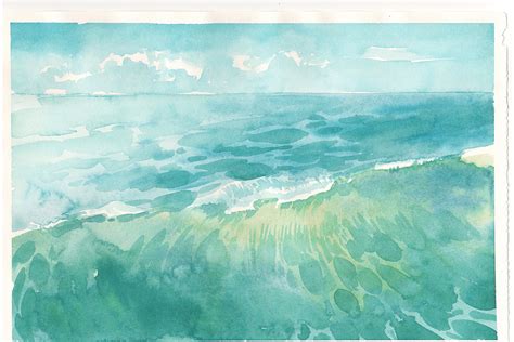 Watercolor Sea Waves Illustration 275464 Illustrations Design Bundles