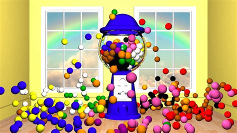 3d Gumball Machine Learn Colors Youtube