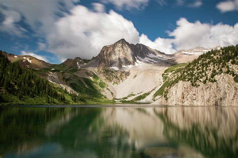 Snowmass Lake And Snowmass Mountain Photograph By Brandon Huttenlocher