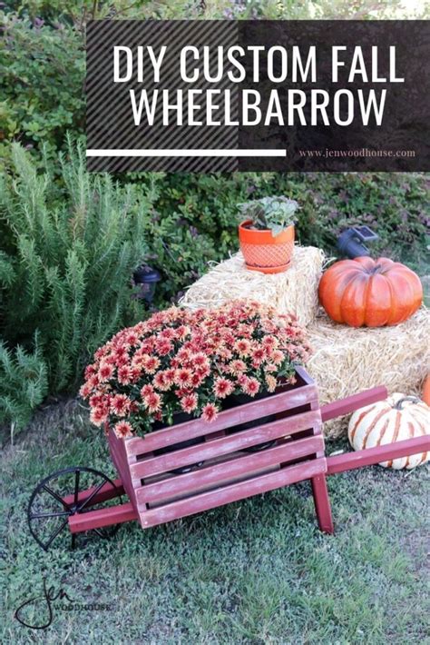 How To Tutorial Build A Diy Rustic Wheelbarrow For Fall
