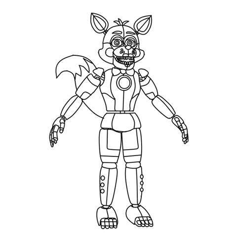 Funtime Foxy Coloring Page Funtime Foxy 2d Art Thingy Download Free