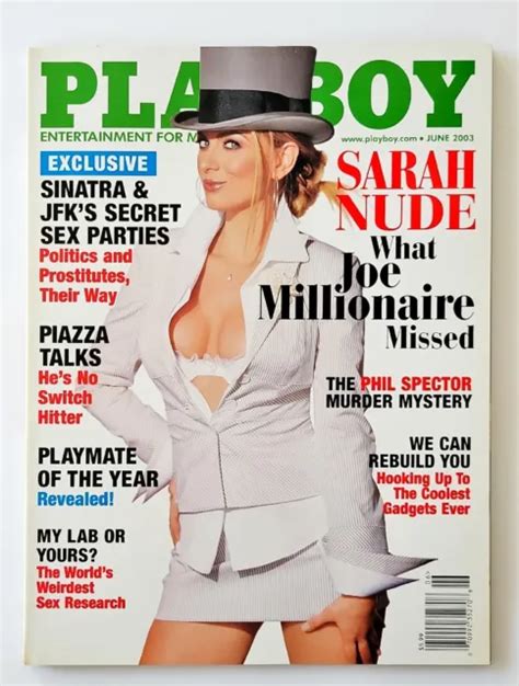 Playboy June Issue W Sarah Kozer Nude Joe Millionaire Piazza