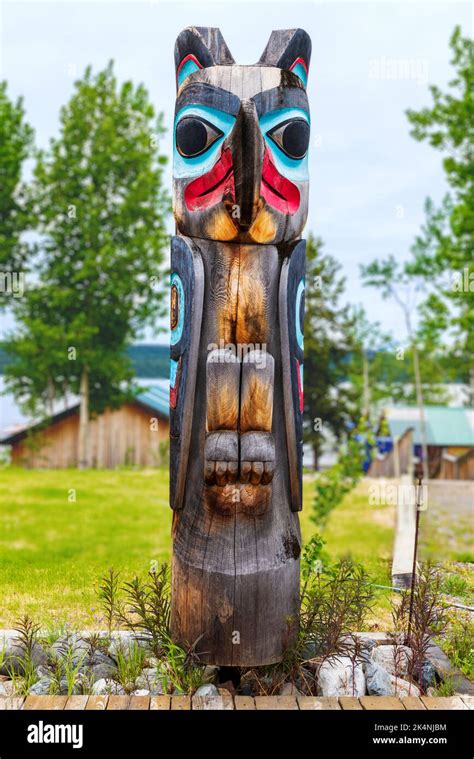 Totem Poles Teslin Tlingit Heritage Centre Center Teslin Yukon