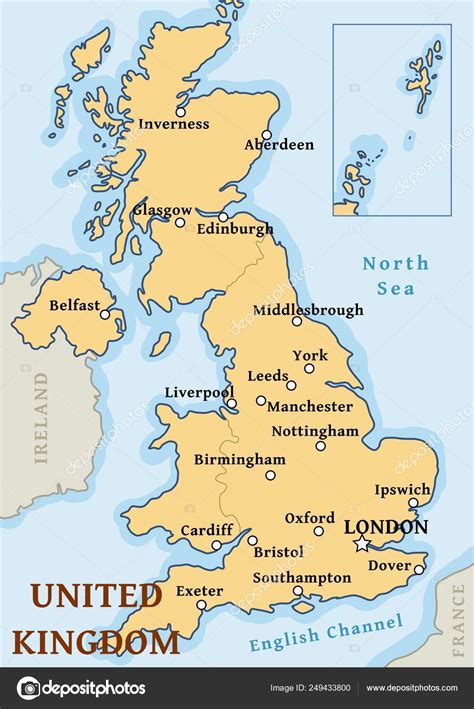map  england  major cities
