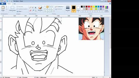 Dibujando A Goku En Paint Off Topic Parte 1 Youtube
