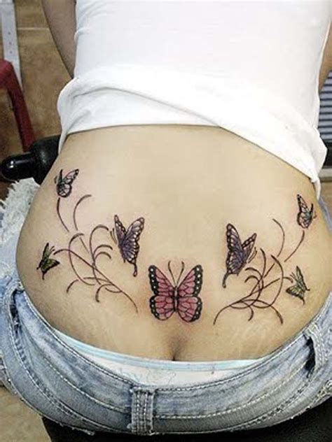Lower Back Butterfly Tattoos