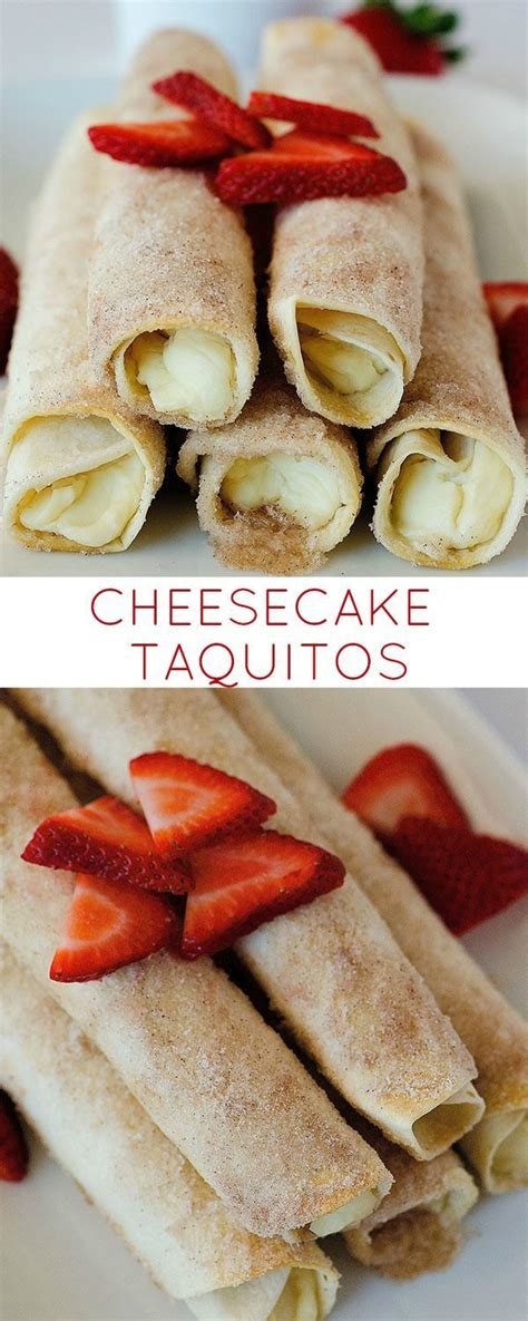 Classic desserts big enough to share, but too good to actually do it. Cheesecake_Taquitos_Pin | Mexican food recipes, Mexican ...