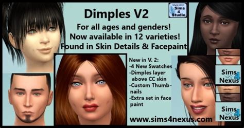 Dimples V2 At Sims 4 Nexus Sims 4 Updates