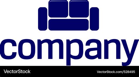 Sofa Logo Furniture Company Royalty Free Vector Image