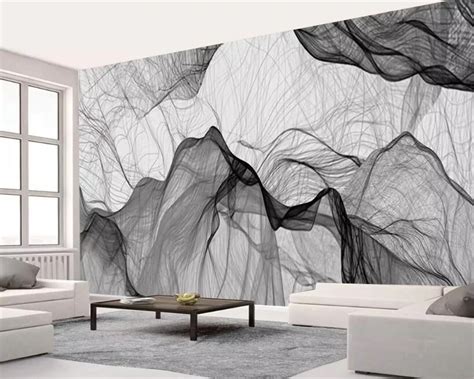 Beibehang Custom Wallpaper Mural Abstract Black And White Landscape