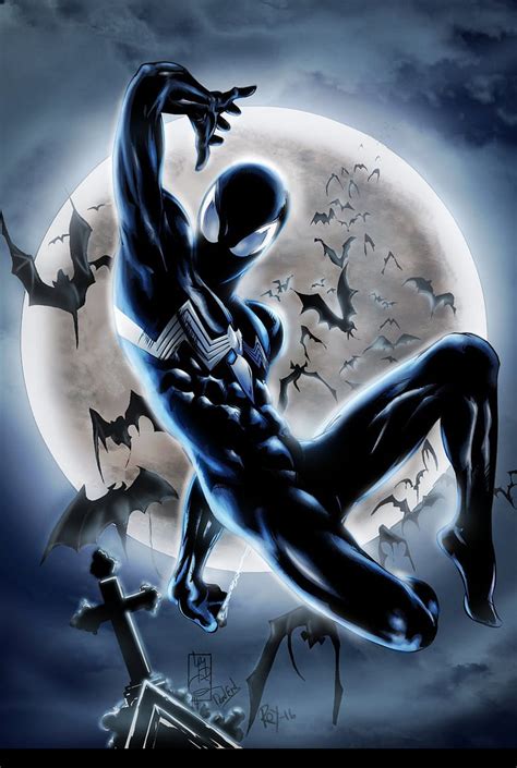 1366x768px 720p Free Download Black Suit Spiderman Marvel Marvel