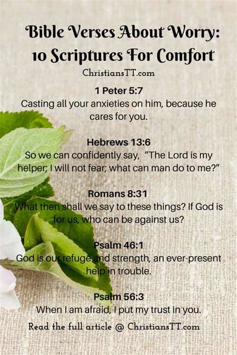Bible Verses About Worry 10 Scriptures For Comfort