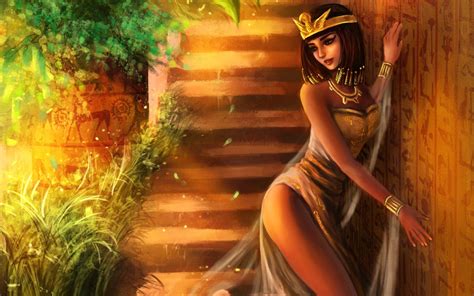 fantasy women fantasy cleopatra egypt queen woman wallpaper nørd