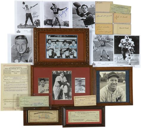Fine Baseball And Football Autograph Collection Wvince Lombardi Signed