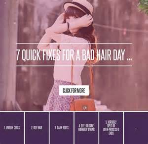 7 Quick Fixes For A Bad Hair Day Hair