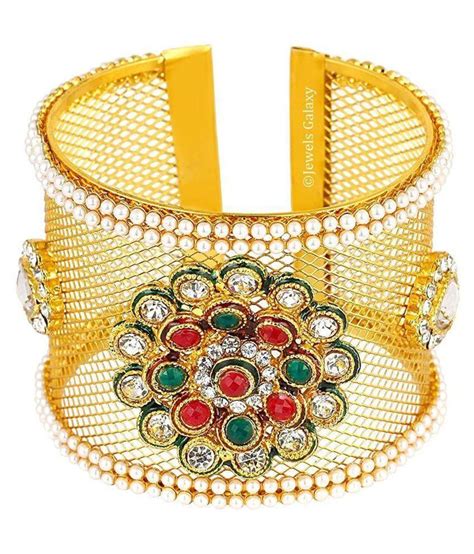 Pearl Gold Plated Kada Bangle Bracelet For Women Nd Girls Buy Pearl