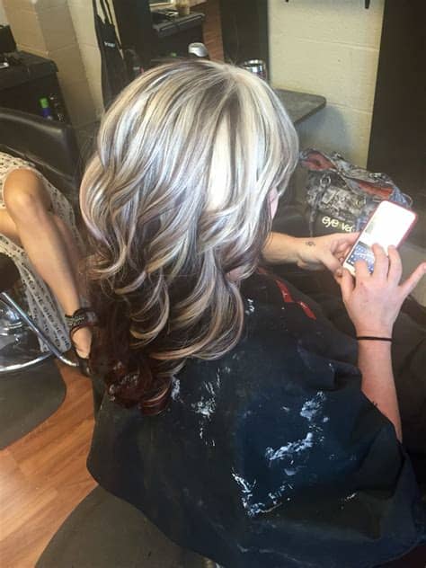 Blonde highlights on brown hair. Heavy blonde highlight with red underneath | Hair by ...