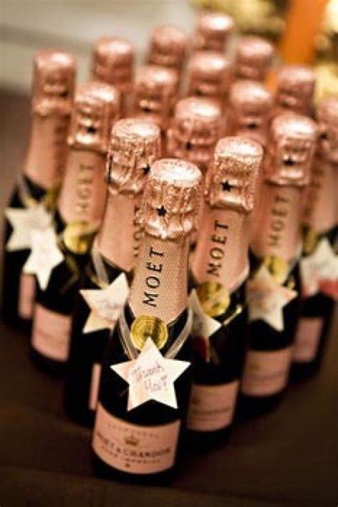 Rose Gold Champagne Mini Favors Society Bride Mini Champagne