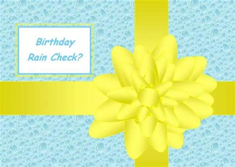 Buy a car on a rainy day. Birthday Rain check with Yellow Ribbon - Missing Deployed ...