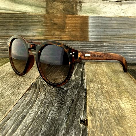 Hepburn Design Wood Wayfarer Brown Gradient Sunglasses Nikkieyewear