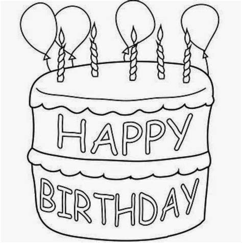 Explore our collection of happy birthday cake animated gifs and beautiful images. Birthday Cake To Colour - Coloring Home