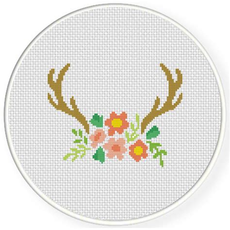 Check spelling or type a new query. Charts Club Members Only: Antler Floral Cross Stitch ...