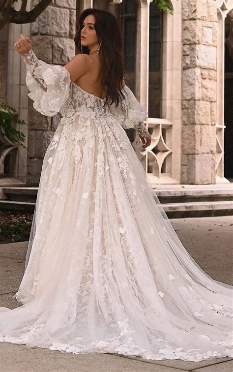 Luxurious Beaded Lace A Line Wedding Dresses True Society