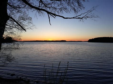 Sunset Over Lake Saimaa Finland