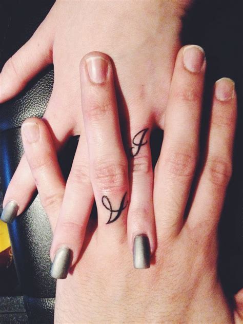 Couples Ring Tattoos Wedding Ring Finger Tattoos Marriage Tattoos