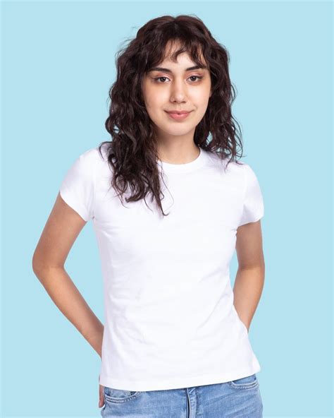 Buy Women S White Slim Fit T Shirt For Women White Online At Bewakoof