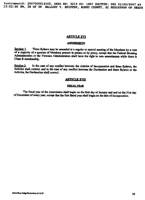 West Ridge Hoa Board Bylaws Images Of Ccr Pages 28 34