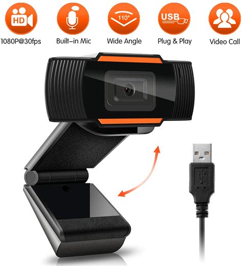 Full Hd 1080p Webcam Usb Webcam With Microphone Widescreen Video Camera